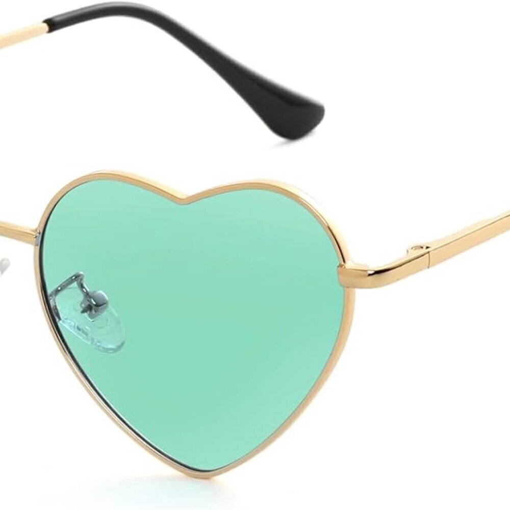 Polarized Heart Sunglasses Women Metal Frame UV400 Protection Fashion Sun